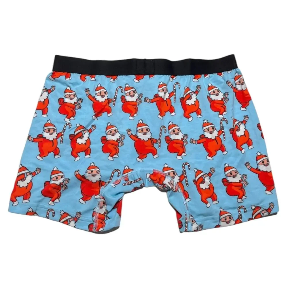 MeUndies Dancing Santa Candy Cane Holiday Boxer Briefs Size Medium